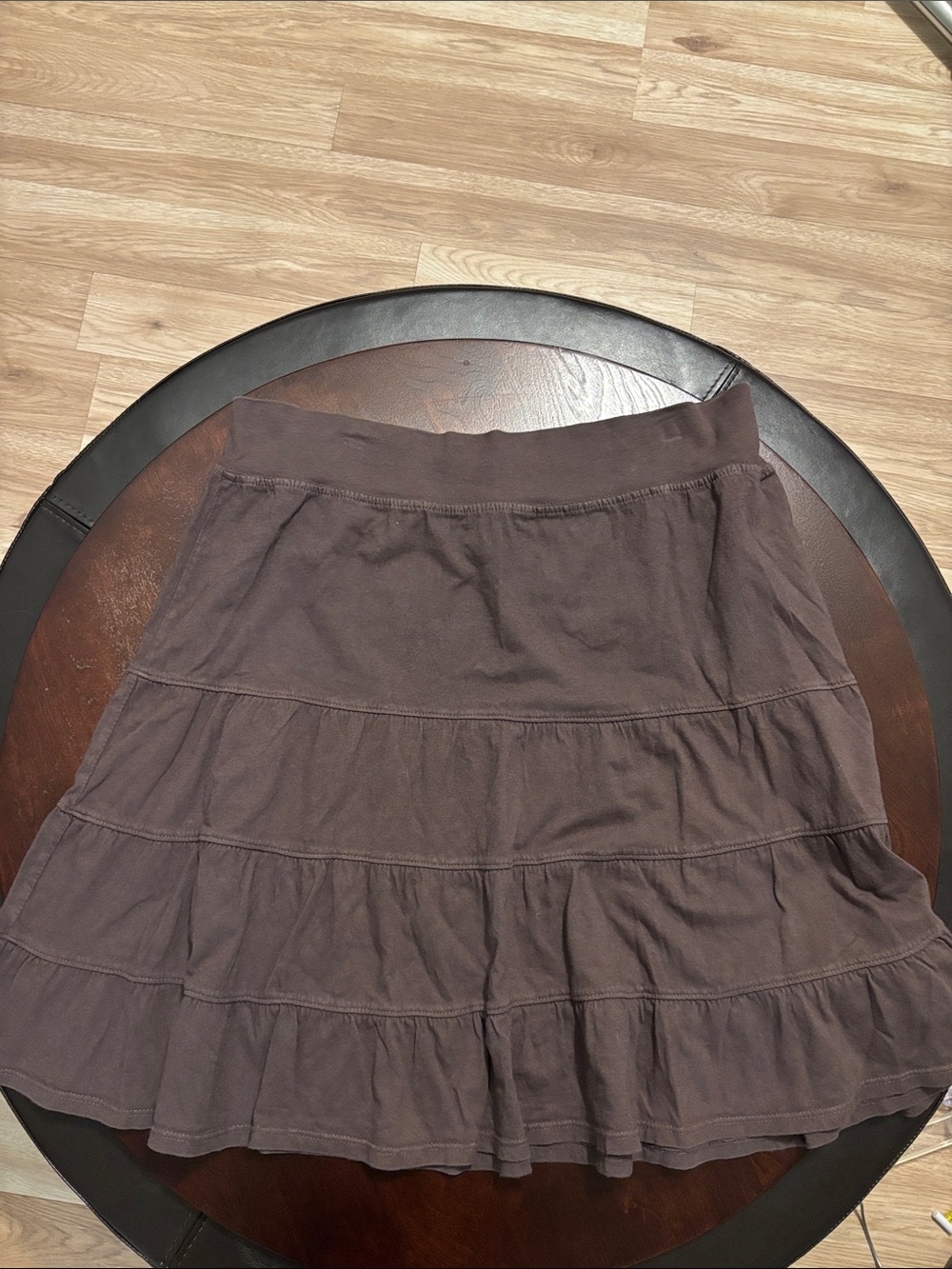 fresh produce Brown Tiered Circle Skirt